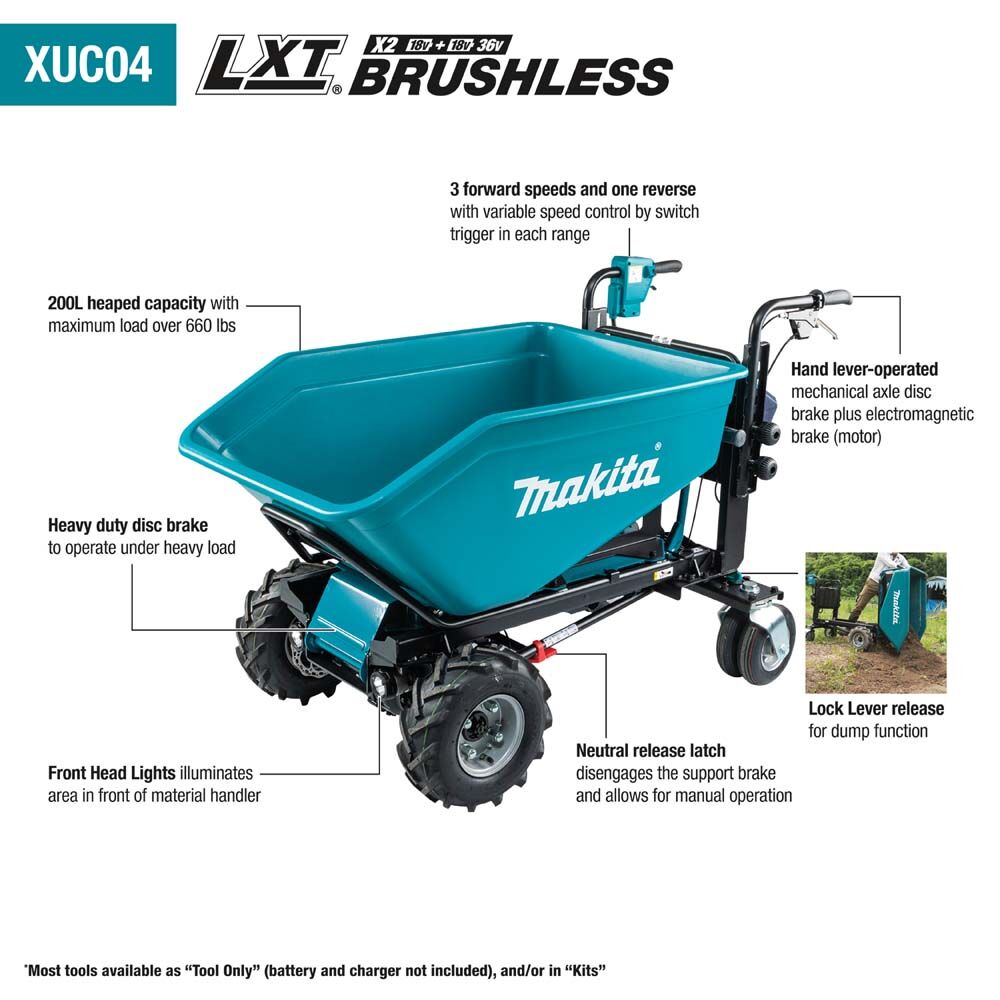 Buy XUC04Z 36V (18V X2) LXT Brushless Material Handling, Dump